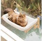 relaxdays Katzenliege 2in1 Katzenbett f&uuml;r Fenster & Wand, Beige
