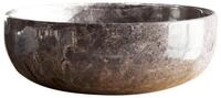 Tikamoon Waschbecken Rundes Marmorwaschbecken Pia light grey