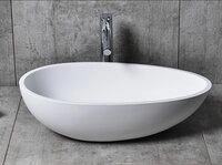 Bernstein Aufsatzwaschbecken TWA65 60cm Wei&szlig; hochglanz, Aufsatzwaschbecken oval