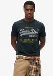 Superdry Rundhalsshirt VL HERITAGE RELAXED TEE Relaxed Fit, aus Baumwolle und Single