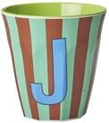 rice Becher Melamin Becher mit Buchstaben - Jungen, 1-tlg., Melamin, Buchstaben