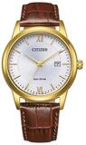 Citizen Quarzuhr AW1782-11A, Eco-Drive Herrenuhr Solar Braun/Goldfarben