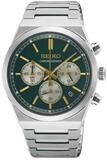 Seiko Quarzuhr SSB461P1, Herrenuhr Chronograph Bicolor/Gr&uuml;n