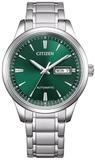 Citizen Automatikuhr Citizen Herren-Uhr Automatik Analog Gr&uuml;n Edelstahl-Armband