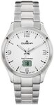 Dugena Funkuhr Dugena Herren-Uhr Tresor Funk Wei&szlig; Quarz Edelstahl-Armband...