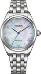 Citizen Solaruhr EM1140-80D, Armbanduhr, Damenuhr, Edelstahlarmband, analog