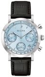 Bulova Quarzuhr 96B456, Herrenuhr Chronograph Classic Schwarz/Hellblau