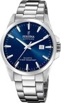 Festina Quarzuhr Festina Herrenuhr Edelstahl silber, (Analoguhr), Herren...