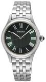 Seiko Quarzuhr SUR611P1, Damenuhr Klassik Quarz Edelstahl/Gr&uuml;n
