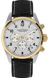 Jacques Lemans Quarzuhr 42-2E, Herrenuhr Chronograph Sport Schwarz/Zweifarbig