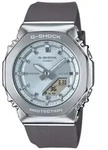 CASIO G-SHOCK Funkuhr GM-S2110-2AER, G-Shock Classic Damenuhr Grau/Hellblau blau