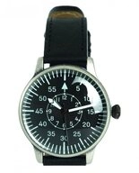 Mil-Tec Fliegeruhr FLIEGERUHR RETRO MIL-TEC&reg; BLACK DIAL, fluoreszierende Zeiger