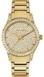 Jacques Lemans Quarzuhr 1-2191C, Damenuhr Quarz Venice Goldfarben mit Glitzer