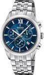 Festina Chronograph Festina Herrenuhr Edelstahl silber, (Chronograph), Herren