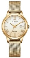 Citizen Quarzuhr Citizen Armbanduhr f&uuml;r Damen mit Eco-Drive, Edelstahl, IP Gold