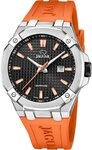 JAGUAR Quarzuhr Jaguar Herrenuhr Silikon orange Jaguar, (Analoguhr), Herren