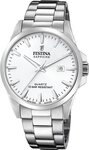 Festina Quarzuhr Festina Herrenuhr Edelstahl silber, (Analoguhr), Herren...