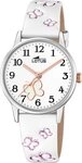 Lotus Chronograph Lotus Kinderuhr Leder wei&szlig; Lotus Classic, (Chronograph),...