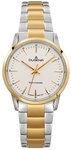 Dugena Funkuhr Dugena Damen-Uhr Momentum XS Funk Quarz Edelstahl-Band Goldton...