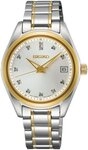 Seiko Quarzuhr SUR582P1, Armbanduhr, Damenuhr, Edelstahlarmband, Datum,...