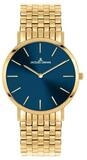 Jacques Lemans Quarzuhr 1-2172M, f&uuml;r Damen Nizza Goldfarben/Dunkelblau