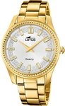 Lotus Chronograph Lotus Damenuhr Leder gold Lotus Classic, (Chronograph), Damen