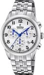 Festina Chronograph Festina Herrenuhr Edelstahl silber, (Chronograph), Herren