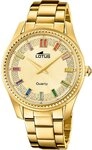 Lotus Chronograph Lotus Damenuhr Leder gold Lotus Classic, (Chronograph), Damen