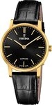 Festina Quarzuhr Festina Damenuhr Leder schwarz Festina, (Analoguhr), Damen