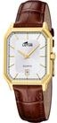 Lotus Quarzuhr Square Series 19081_2, Armbanduhr, Herrenuhr, Lederarmband, analog,