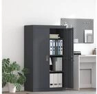 vidaXL Mehrzweckschrank Aufbewahrungsschrank 2 pcs Anthrazit 80 x 40 x 140 cm