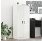 vidaXL Stauraumschrank vidaXL Aufbewahrungsschrank Wei&szlig; 60 x 40 x 140 cm Stahl