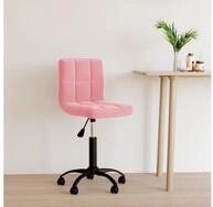 vidaXL B&uuml;rostuhl, B&uuml;rostuhl Drehbar Rosa Samt