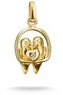 THOMAS SABO Charm-Einh&auml;nger Charm Lovebird vergoldet - Connect, mit Zirkonia...