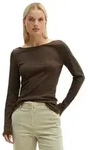 Marc O'Polo Langarmshirt aus Organic Cotton-Qualit&auml;t braun XXS (32)