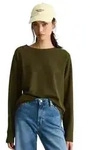 Marc O'Polo DENIM Langarmshirt aus weichem Waffle-Jersey braun XXS (32)