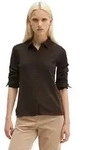 Marc O'Polo Langarm-Poloshirt aus gebrushtem Single Jersey braun XS (34)