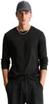 Marc O'Polo DENIM Longsleeve regular aus geripptem Bio-Baumwoll-Jersey