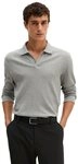 Marc O'Polo Langarm-Poloshirt mit Rippenstruktur