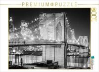 CALVENDO Puzzle CALVENDO Puzzle Historic New York: Old Brooklyn Bridge at night,