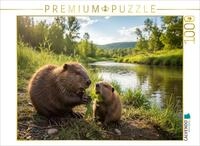 CALVENDO Puzzle CALVENDO Puzzle Fr&uuml;hst&uuml;ck bei Familie Biber, 1000 Teile