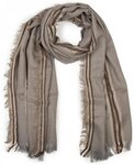 styleBREAKER Strickschal Breiter XXL Schal mit Fransen und Streifen Muster,...