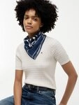 Tommy Hilfiger Modetuch TOMMY SCRIPT SILK SQUARE, aus reiner Seide