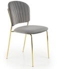 Lookway Polsterstuhl GLORIA mit goldfarbenen Beinen, 43x50x85 cm