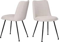 SIT 4-Fu&szlig;stuhl Krakau 2er-Set Boucl&eacute; Esszimmerst&uuml;hle mit Metallgestell (Set,...