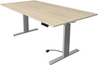 KERKMANN Schreibtisch Sitz-/Stehtisch Move 3 BxTxH 200x100x72-120cm silber/ahorn