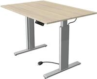 KERKMANN Schreibtisch Sitz-/Stehtisch Move 3 BxTxH 120x60x72-120cm silber/ahorn