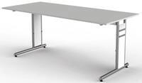 KERKMANN Schreibtisch Schreibtisch StageOne Form 4 BxT180x80cm lichtgrau
