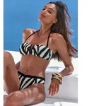 French Connection Bandeau-Bikini Louise V-f&ouml;rmige Schnalle zwischen den Cups...