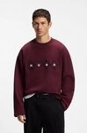 HUGO Sweatshirt Dewerlong mit Stickerei, Relaxed Fit, Rundhalsausschnitt